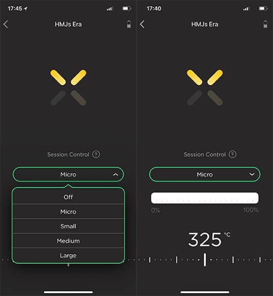 PAX Era new smartphone app session control