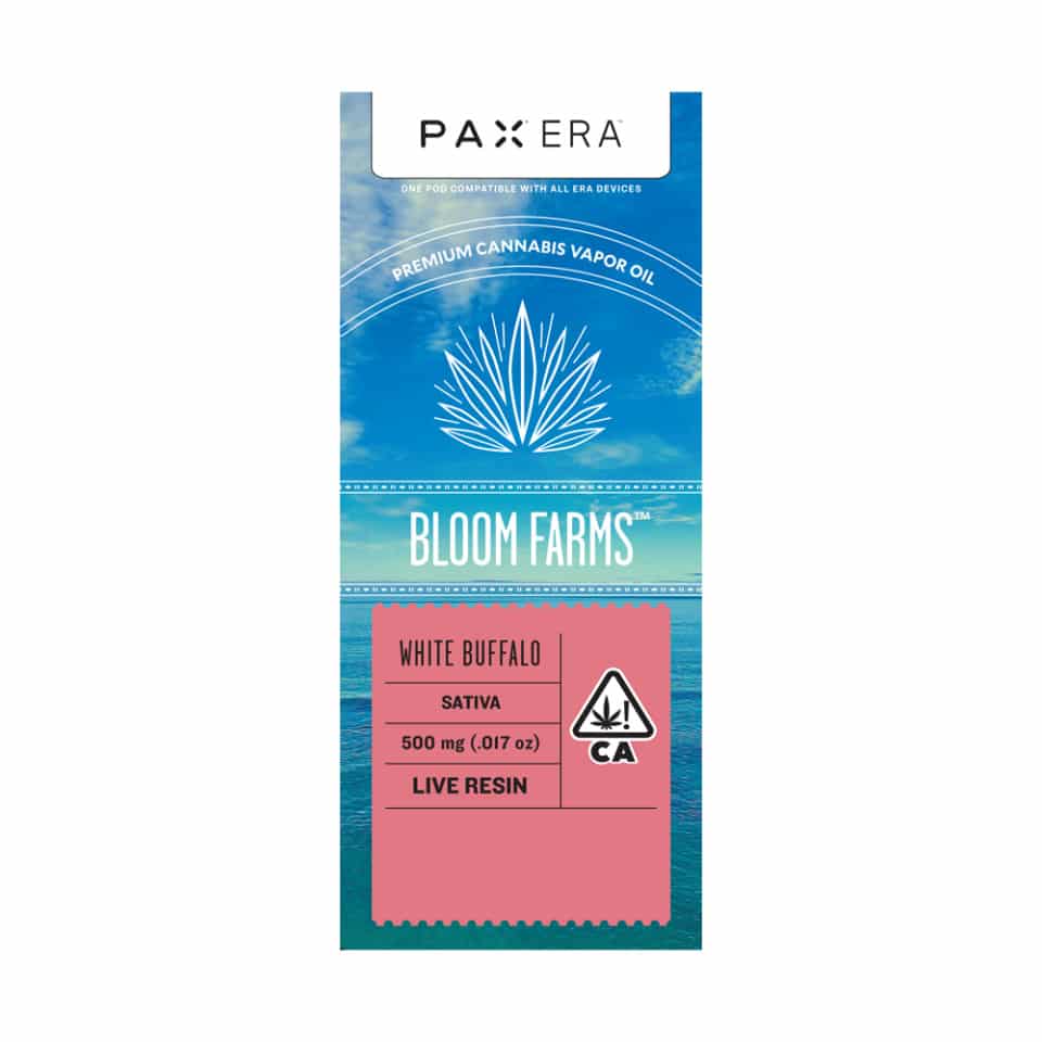 pax era pod by bloom farm white buffalo strain